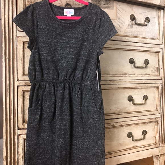 LuLaRoe Other - GRAY! LuLaRoe Mae Dress Pockets Solid Heathered